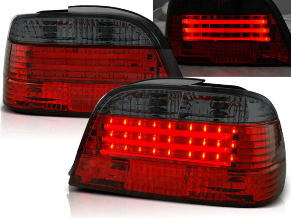Baklykter BMW E38 06.94-07.01 LED Bar Rød/Røykfarget – bilde 1 av 2