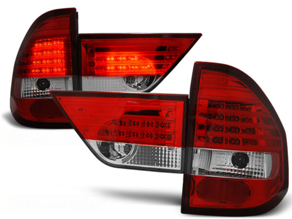 Baklykter BMW X3 E83 01.04-06 LED Rød/Hvit