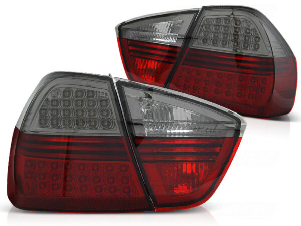 Baklykter BMW E90 03.05-08.08 Sedan LED Rød/Røykfarget – bilde 2 av 2