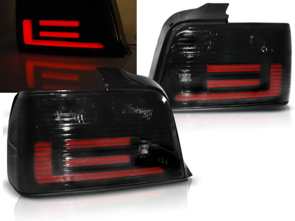 Baklykter BMW E36 12.90-08.99 Sedan LED Bar Røykfarget – bilde 1 av 2