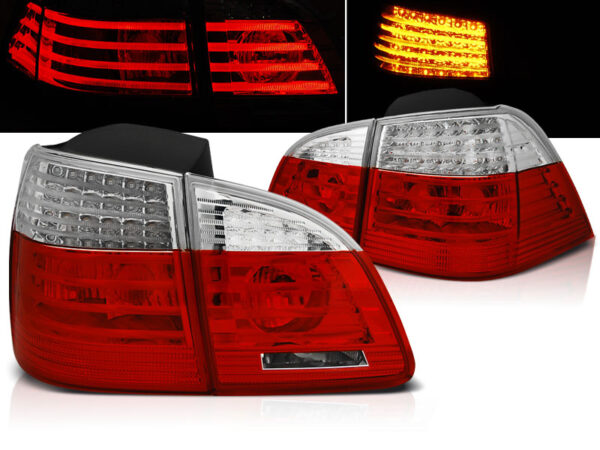 Baklykter BMW E61 04-07 Touring LED Rød/Hvit – bilde 1 av 2
