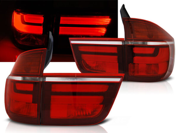 Baklykter BMW X5 E70 07-10 LED Bar Rød/Hvit – bilde 1 av 2