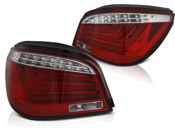 Baklykter WHIE BMW E60 07.03-02.07 Sedan LED Bar Rød – bilde 2 av 2