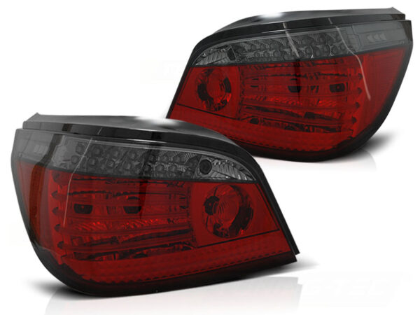 Baklykter BMW E60 LCI 03.07-12.09 Sedan LED SEQ Rød/Røykfarget – bilde 2 av 2