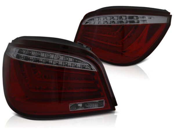 Baklykter BMW E60 LCI 07-10 Sedan LED Bar Rød/Røykfarget – bilde 2 av 2