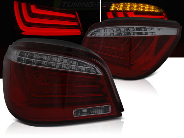 Baklykter BMW E60 LCI 07-10 Sedan LED Bar Rød/Røykfarget – bilde 1 av 2