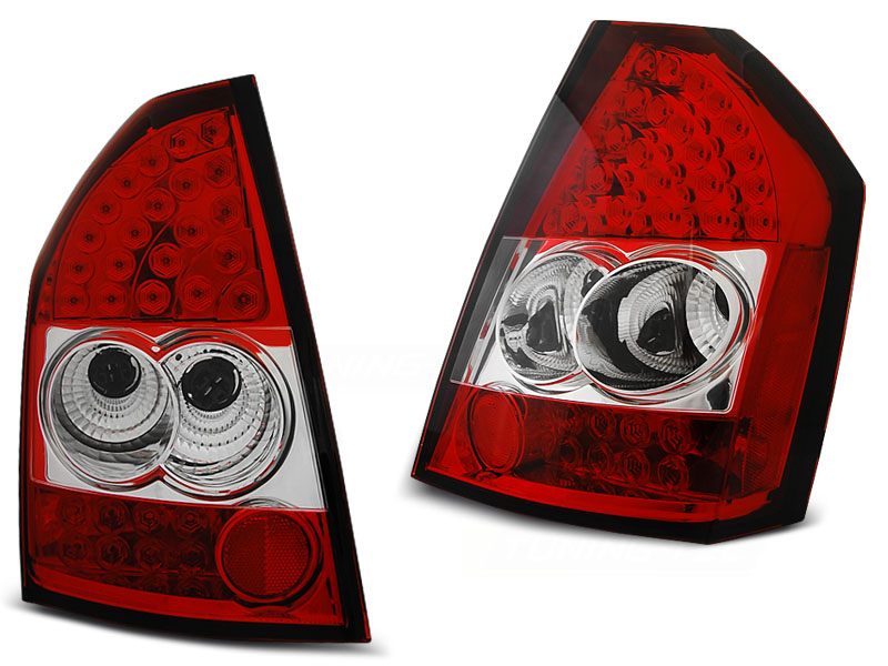 Baklykter Chrysler 300c / 300 08-10 Red White Led - Bilde 2