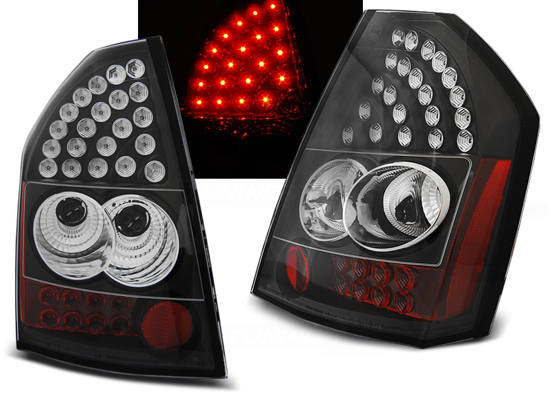 Baklykter Chrysler 300c / 300 08-10 Black Led
