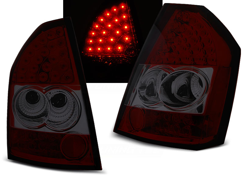 Baklykter Chrysler 300c / 300 08-10 Red Smoke Led