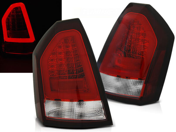 Baklykter Chrysler 300C 05-08 Sedan LED Bar Rød/Hvit – bilde 1 av 2