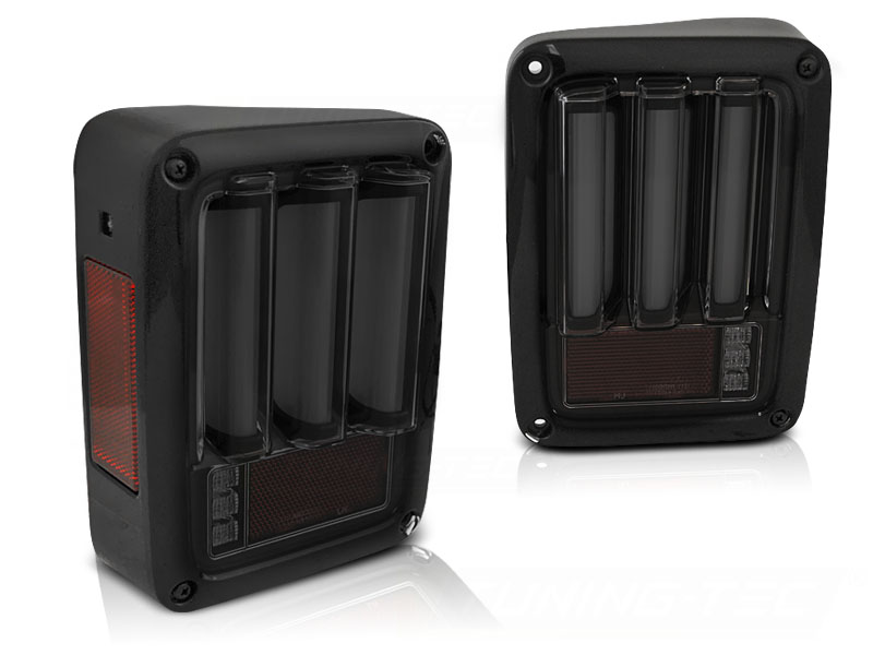 Baklykter Jeep Wrangler JK 07-18 Led Bar Smoke Black - Bilde 2