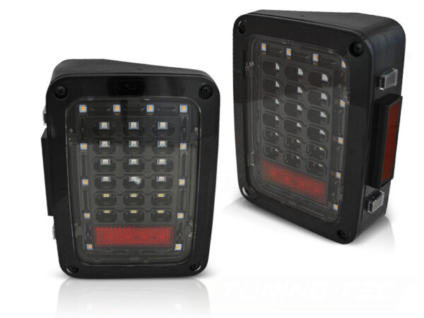 Baklykter Jeep Wrangler JK 07-18 LED Svart – bilde 2 av 2