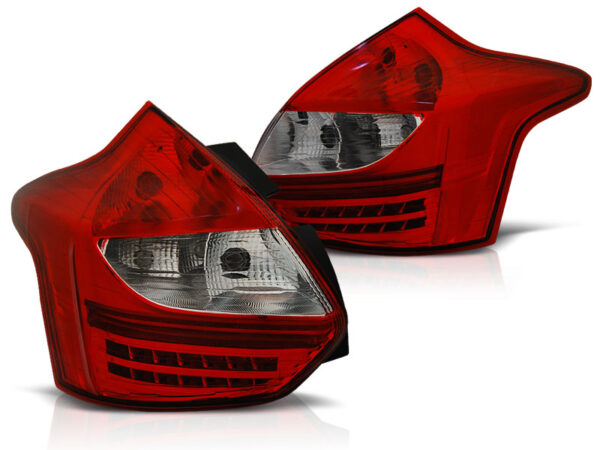Baklykter Ford Focus 3 11-10.14 Hatchback LED Rød/Hvit – bilde 2 av 2