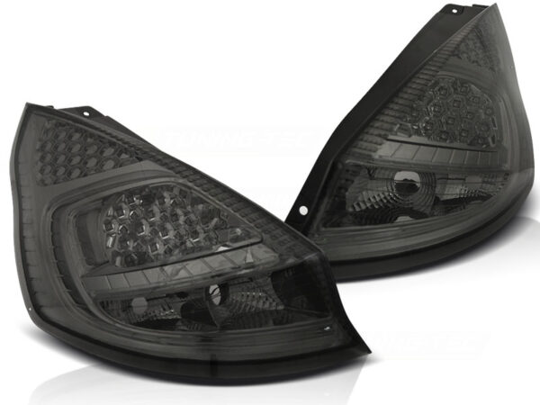 Baklykter Ford Fiesta MK7 08-12 HB Hatchback LED Røykfarget