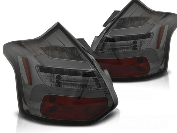 Baklykter Ford Focus 3 11-10.14 Hatchback IND. LED Bar SEQ Røykfarget – bilde 2 av 2