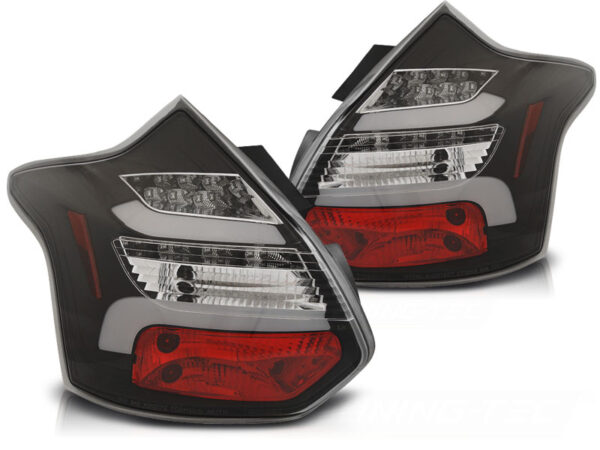 Baklykter Ford Focus 3 11-10.14 Hatchback IND. LED Bar SEQ Svart – bilde 2 av 2
