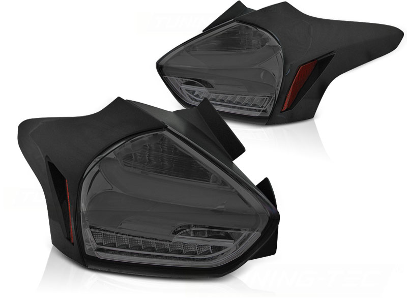 Baklykter Ford Focus 3 15-18 Hatchback Smoke Seq Led - Bilde 2