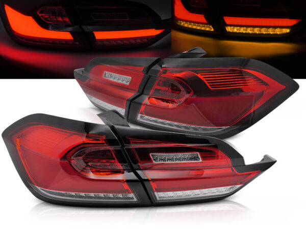 Baklykter Ford Fiesta MK8 17-21 Hatchback LED Bar SEQ Rød/Hvit – bilde 1 av 2