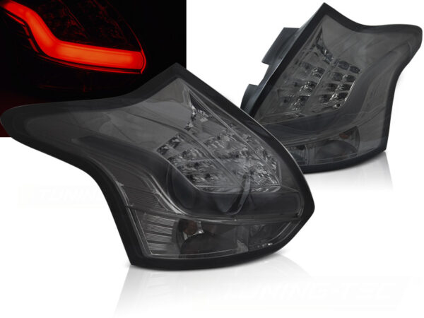 Baklykter Ford Focus 3 11-10.14 Hatchback LED Bar Røykfarget – bilde 1 av 2