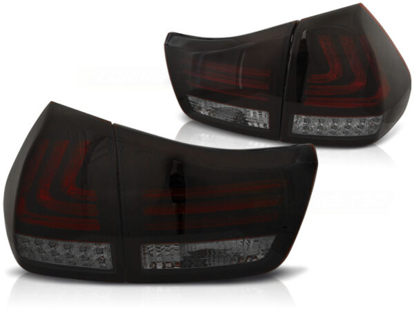 Baklykter Lexus RX 330/350 03-08 LED Bar Svart/Rød/Røykfarget – bilde 2 av 2