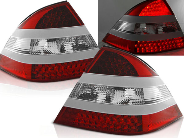 Baklykter Mercedes W220 S-Class 09.98-05.05 LED Rød/Hvit – bilde 1 av 2