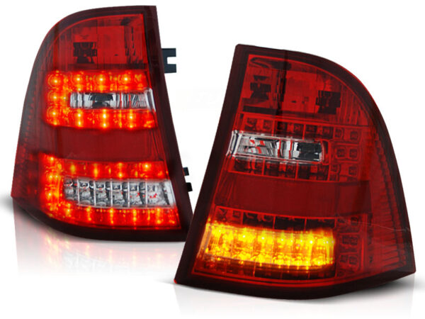 Baklykter Mercedes W163 ML M-Class 03.98- 05 LED Rød/Hvit