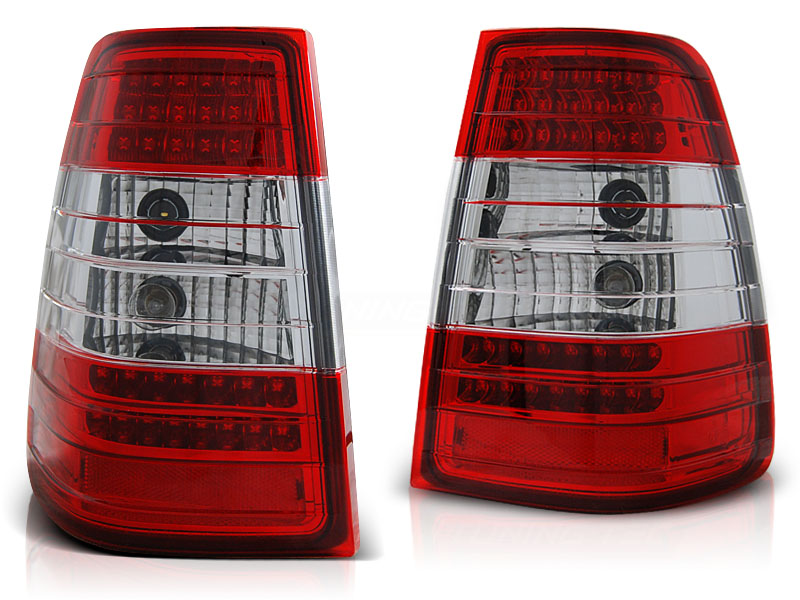 Baklykter Mercedes W124 E-Klasse Kombi 09.85-95 Led Red White - Bilde 2