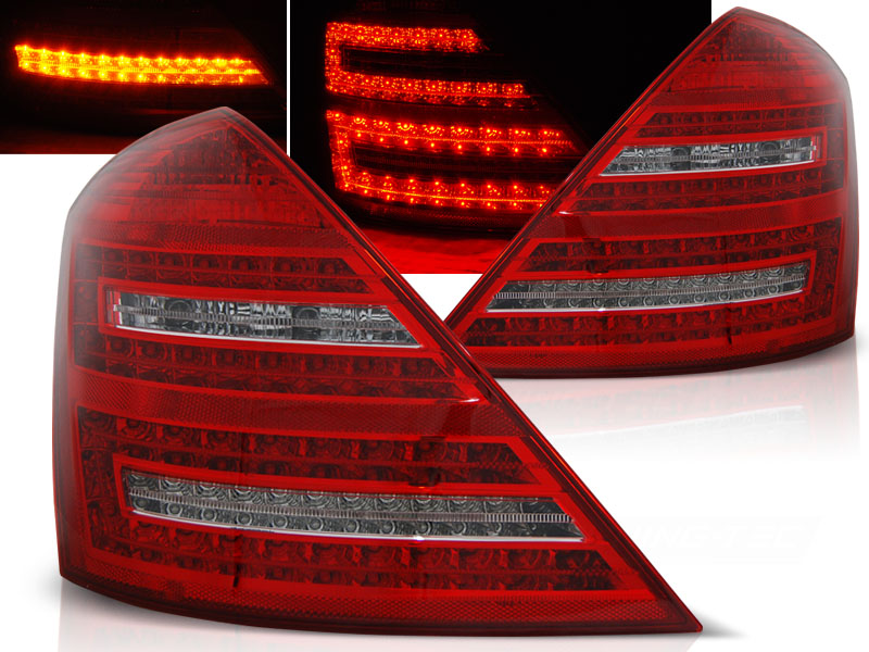 Baklykter Mercedes W221 S-Klasse 05-09 Led Red White