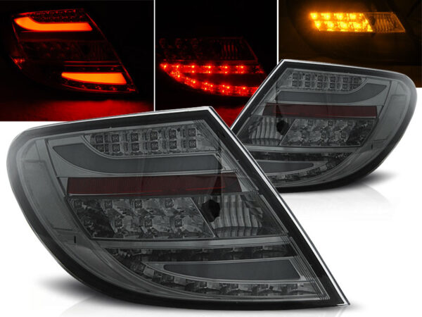 Baklykter Mercedes C-Class W204 Sedan 07-10 LED Bar Røykfarget – bilde 1 av 2