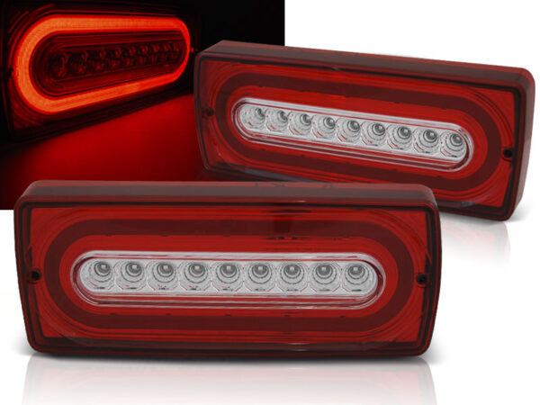 Baklykter Mercedes W463 G-KLASA 90-12 LED Rød/Hvit – bilde 1 av 2