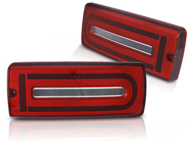Baklykter Mercedes W463 G-CLASS 90-18 LED Bar SEQ Rød/Hvit – bilde 2 av 2