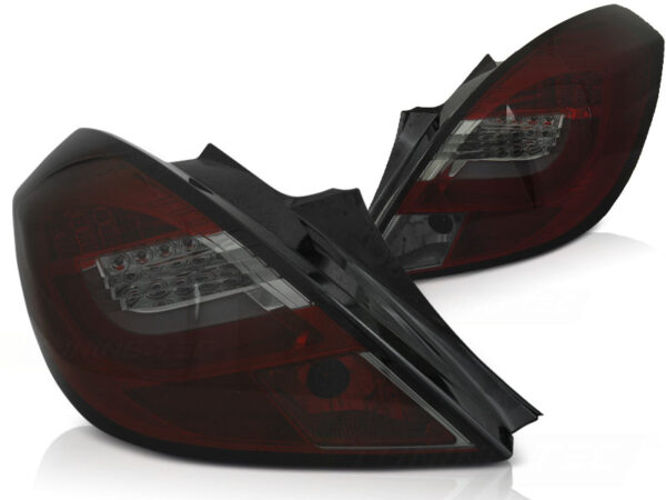 Baklykter Opel Corsa D 3D 04.06-14 Hatchback 3D LED Bar Rød/Røykfarget – bilde 2 av 2