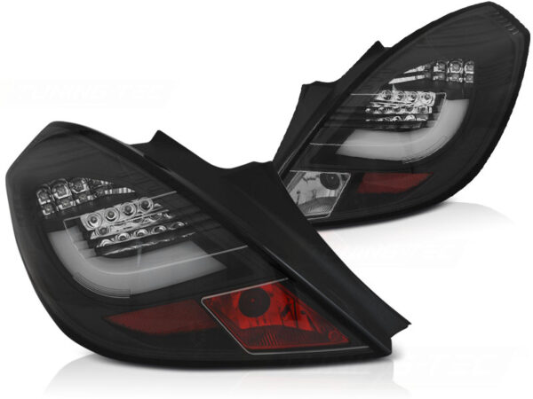 Baklykter Opel Corsa D 3D 04.06-14 Hatchback 3D LED Bar Svart – bilde 2 av 2
