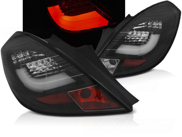 Baklykter Opel Corsa D 3D 04.06-14 Hatchback 3D LED Bar Svart – bilde 1 av 2
