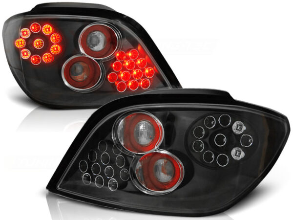 Baklykter Peugeot 307 04.01-07 Hatchback LED Svart