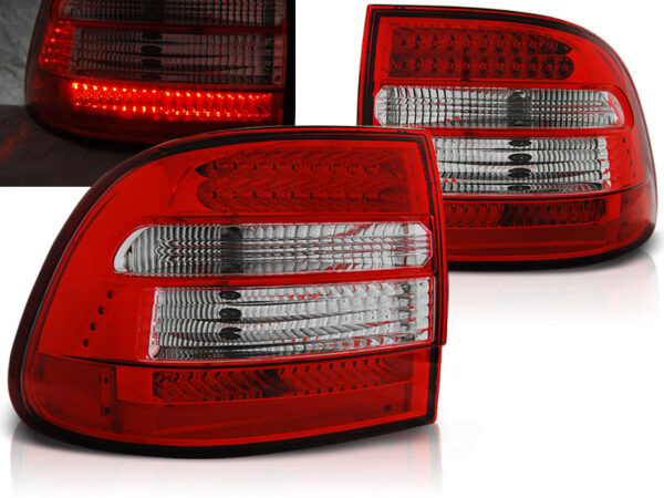 Baklykter Porsche Cayenne 02-06 LED Rød/Hvit – bilde 1 av 2