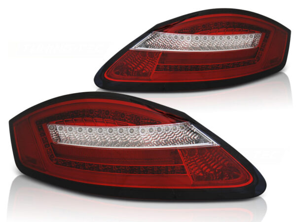 Baklykter Porsche BOXSTER 987/CAYMAN 05-08 LED Bar SEQ Rød/Hvit – bilde 2 av 2