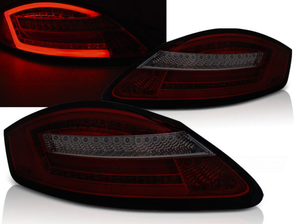 Baklykter Porsche BOXSTER 987/CAYMAN 05-08 LED Bar SEQ Rød/Røykfarget – bilde 1 av 2