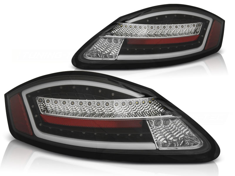 Baklykter Seq Porsche Boxster / Cayman 987 05-08 Led Black - Bilde 2