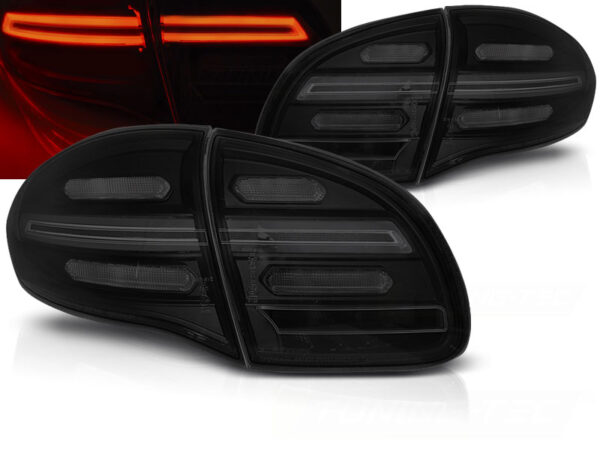 Baklykter Porsche Cayenne 10-15 LED Bar SEQ Røykfarget – bilde 1 av 5