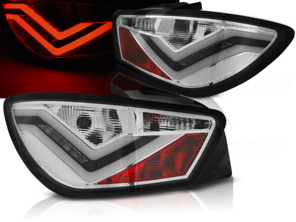 Baklykter Seat Ibiza 6J 3D 06.08-12 Hatchback 3D LED Bar Krom – bilde 1 av 2
