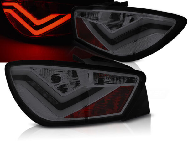 Baklykter Seat Ibiza 6J 3D 06.08-12 Hatchback 3D LED Bar Røykfarget – bilde 1 av 2
