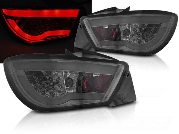Baklykter Seat Ibiza 6J 3D 06.08-12 Hatchback 3D LED Bar Røykfarget – bilde 1 av 2