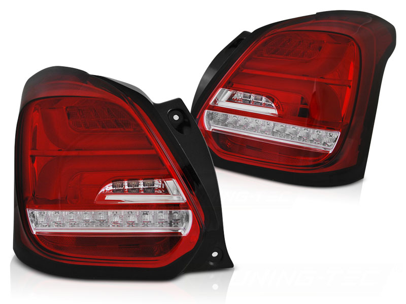 Baklykter Suzuki Swift VI 17- Red White Led Seq - Bilde 2