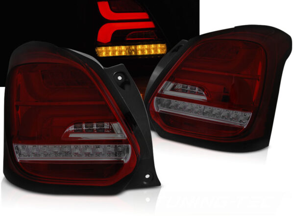 Baklykter Suzuki SWIFT VI 17-23 LED Bar SEQ Rød/Røykfarget – for original LED – bilde 1 av 2