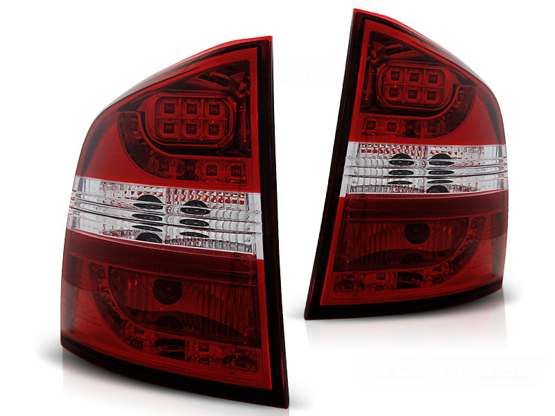 Baklykter Skoda Octavia II Kombi 04-12 Led Red White - Bilde 2