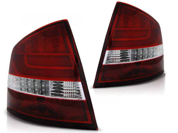 Baklykter WHIE Skoda Octavia II Sedan 04-12 LIFTBACK LED Bar Rød – bilde 2 av 2