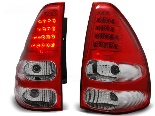 Baklykter Toyota LAND CRUISER 120 03-09 LED Rød/Hvit