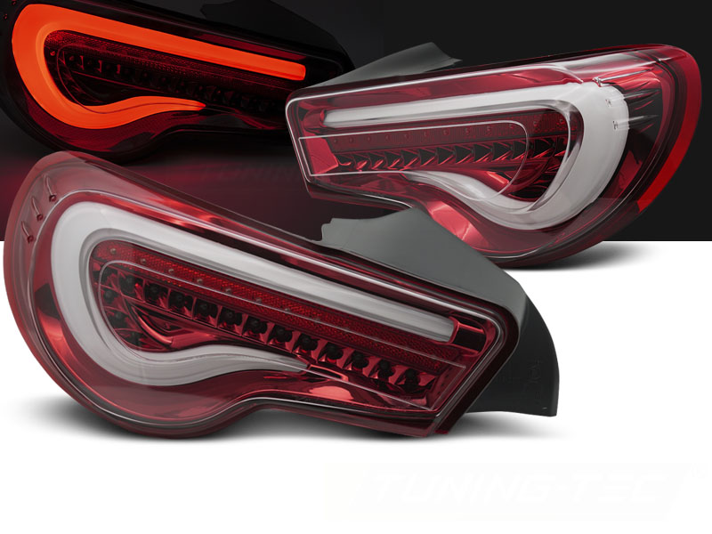 Baklykter Toyota GT86 12-21 Led Bar Red White Seq