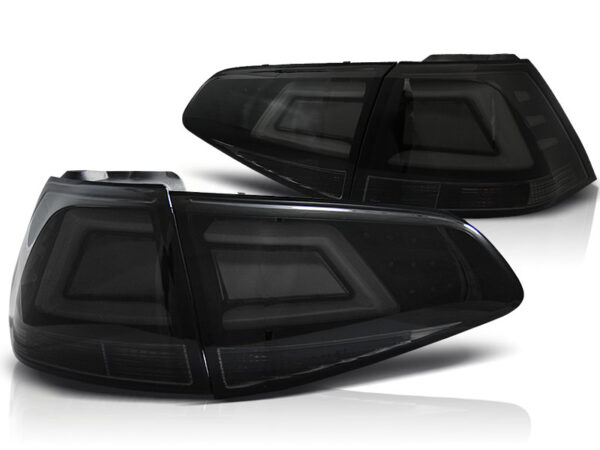 Baklykter VW Golf 7 13-17 Hatchback LED Bar Svart/Røykfarget – for original LED – bilde 2 av 2